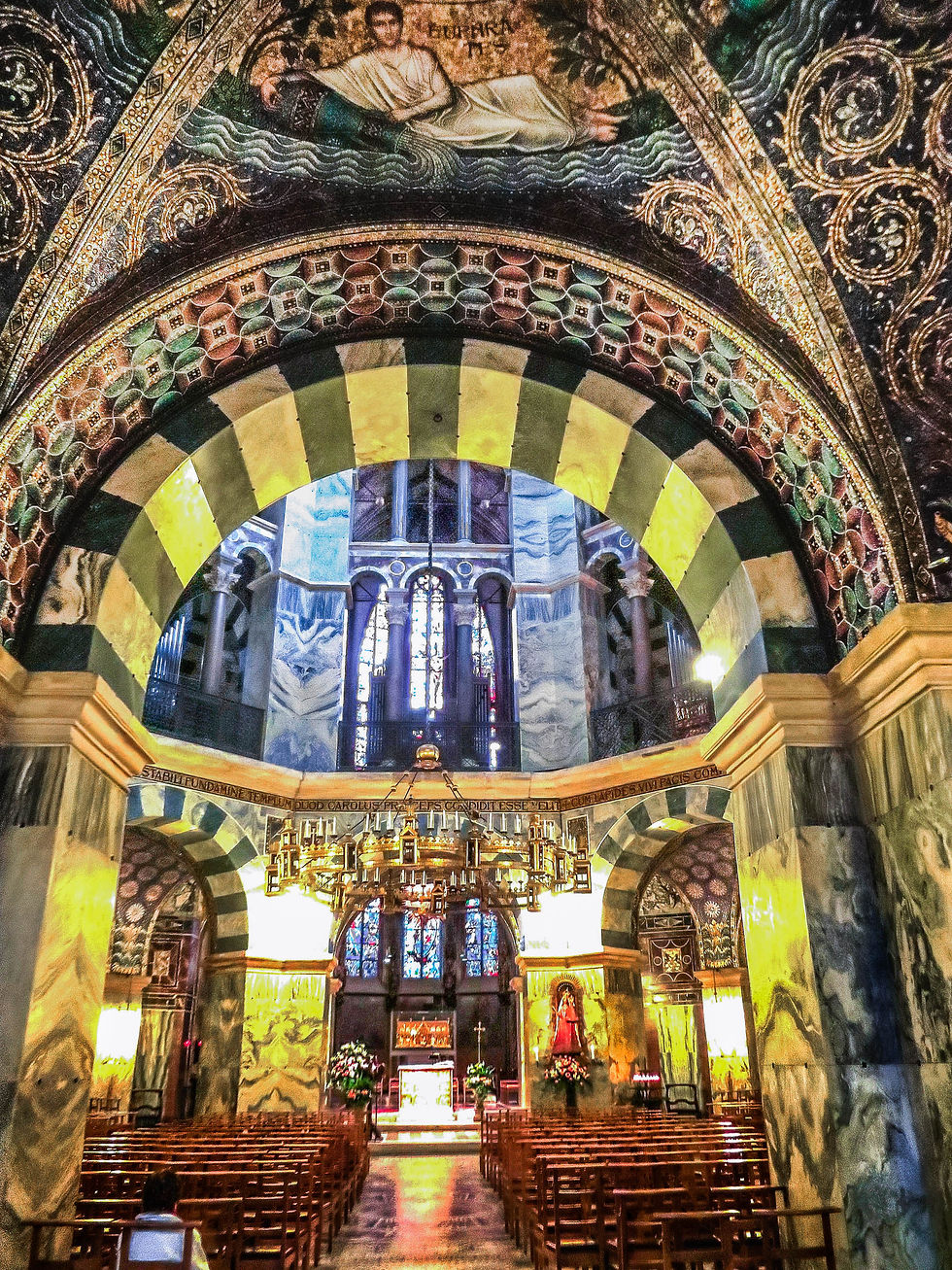Aachen Cathedral #8 - view inside, Aachen, Germany