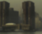 Chrysler Building between Waterside Towers & Bellevue Hospital & over the UN International School in haze #1, New York, NY