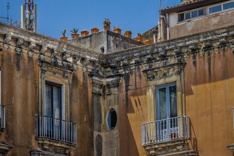 View from Vecchi Sapori, Piazza Mazzini, Catania, Sicily