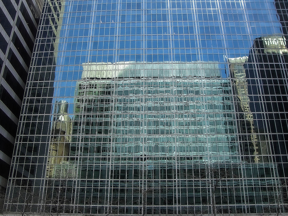 Reflection on Grace Plaza #2: the Hippodrome Building (1120 6th Avenue), New York, NY