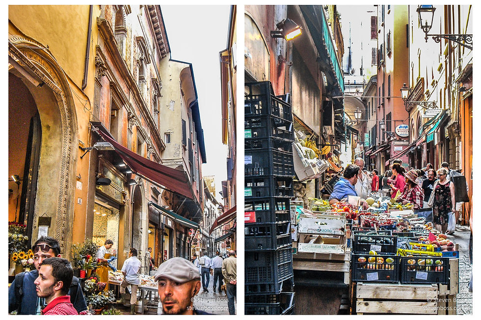 The streets of food sellers #1 & #2, Bologna