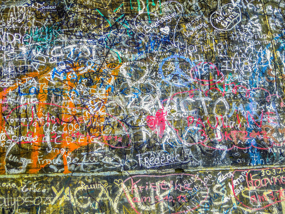 Cologne Cathedral - graffiti on the viewing platform, Cologne, Germany