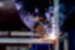welder and welding sparks, construction and metal work industrial concept, metal welding w