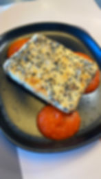 Fried Feta saganaki Cheese