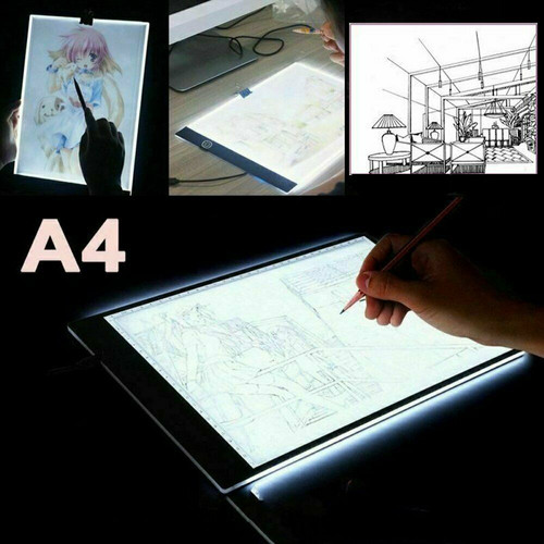 A4 LED Light Box Tracing Drawing Board Art Stencil Design Pad Copy