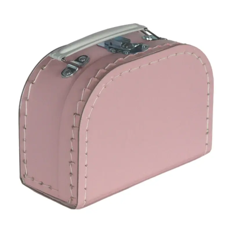 Koffertje 16 cm: Roze of wit