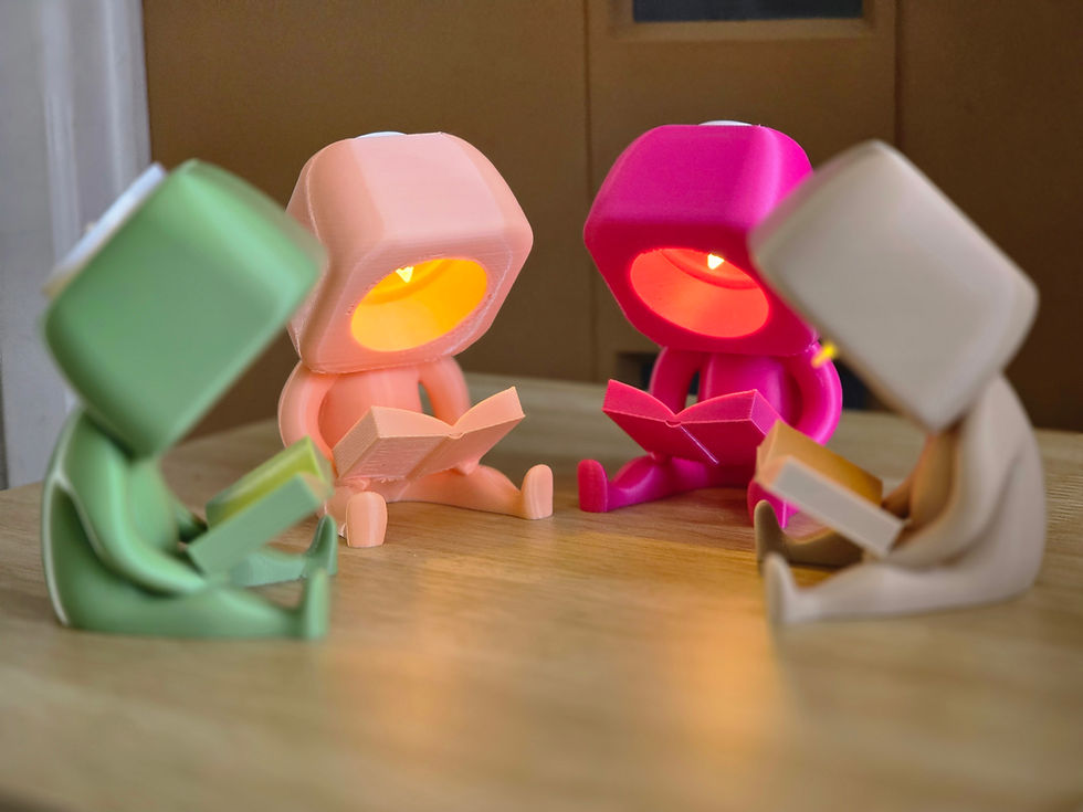 Thumbnail: 3D Lampje met boek (met led theelicht)
