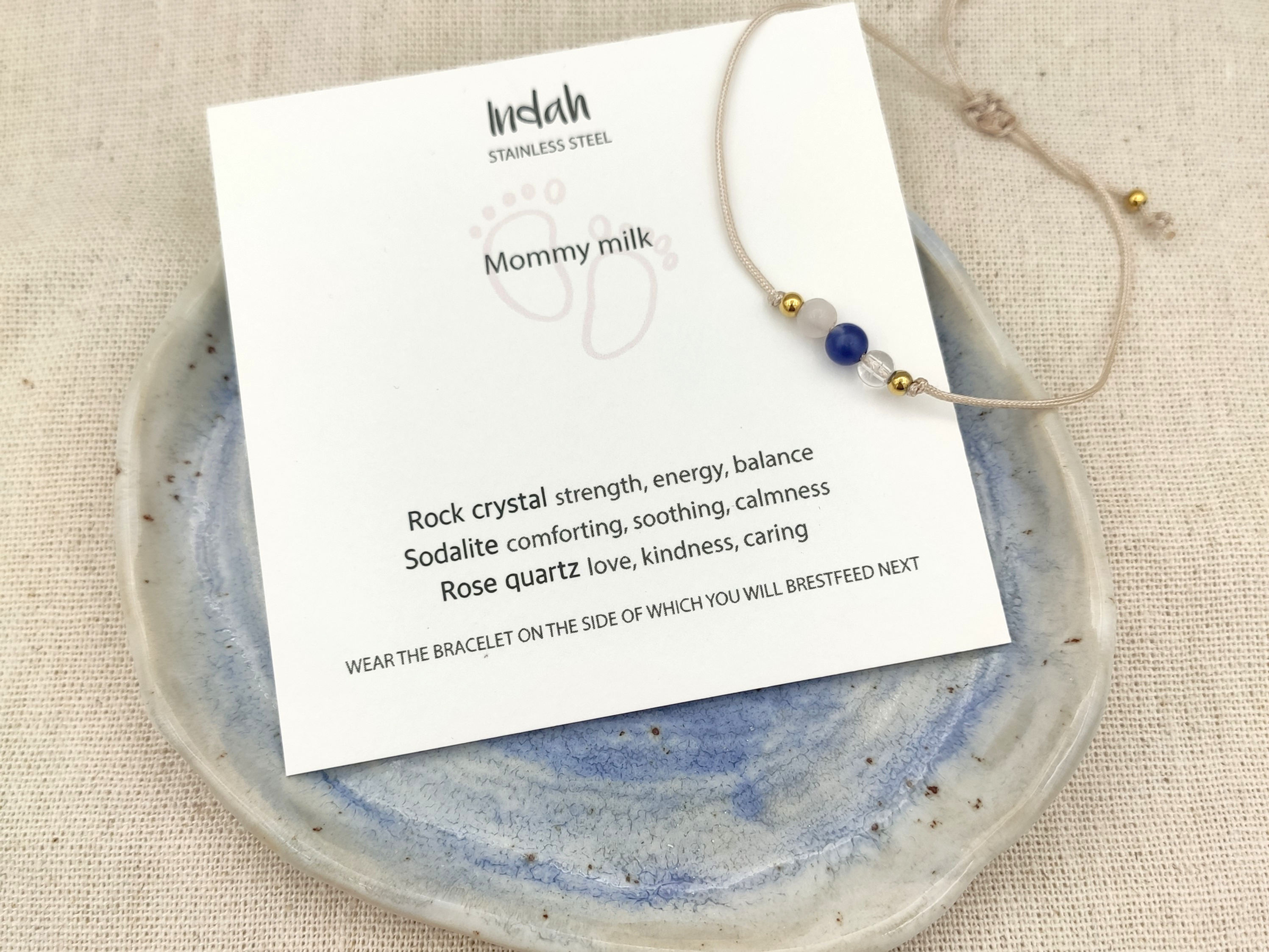 Armband morse code MOMMY MILK