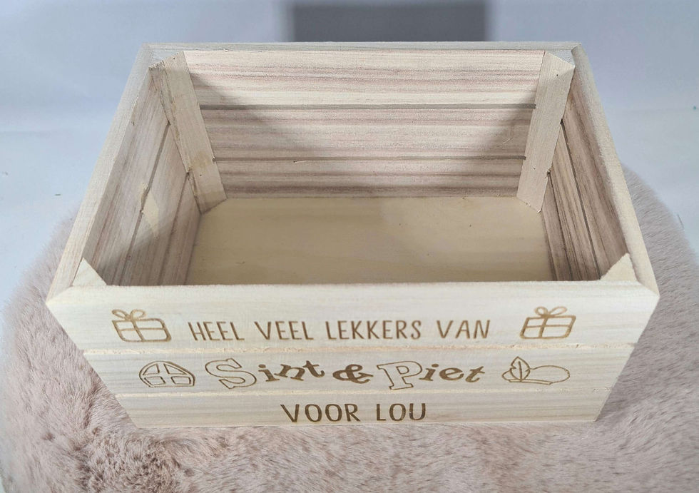 Thumbnail: Houten kistje/krat SINT en PIET