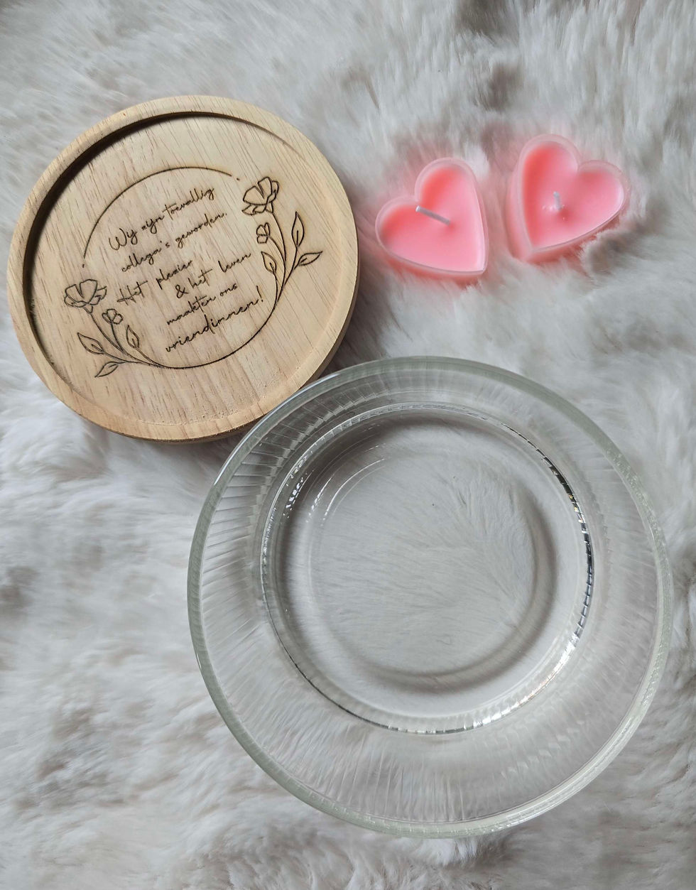 Thumbnail: Glazen pot met ribbels en houten deksel COLLEGA´S