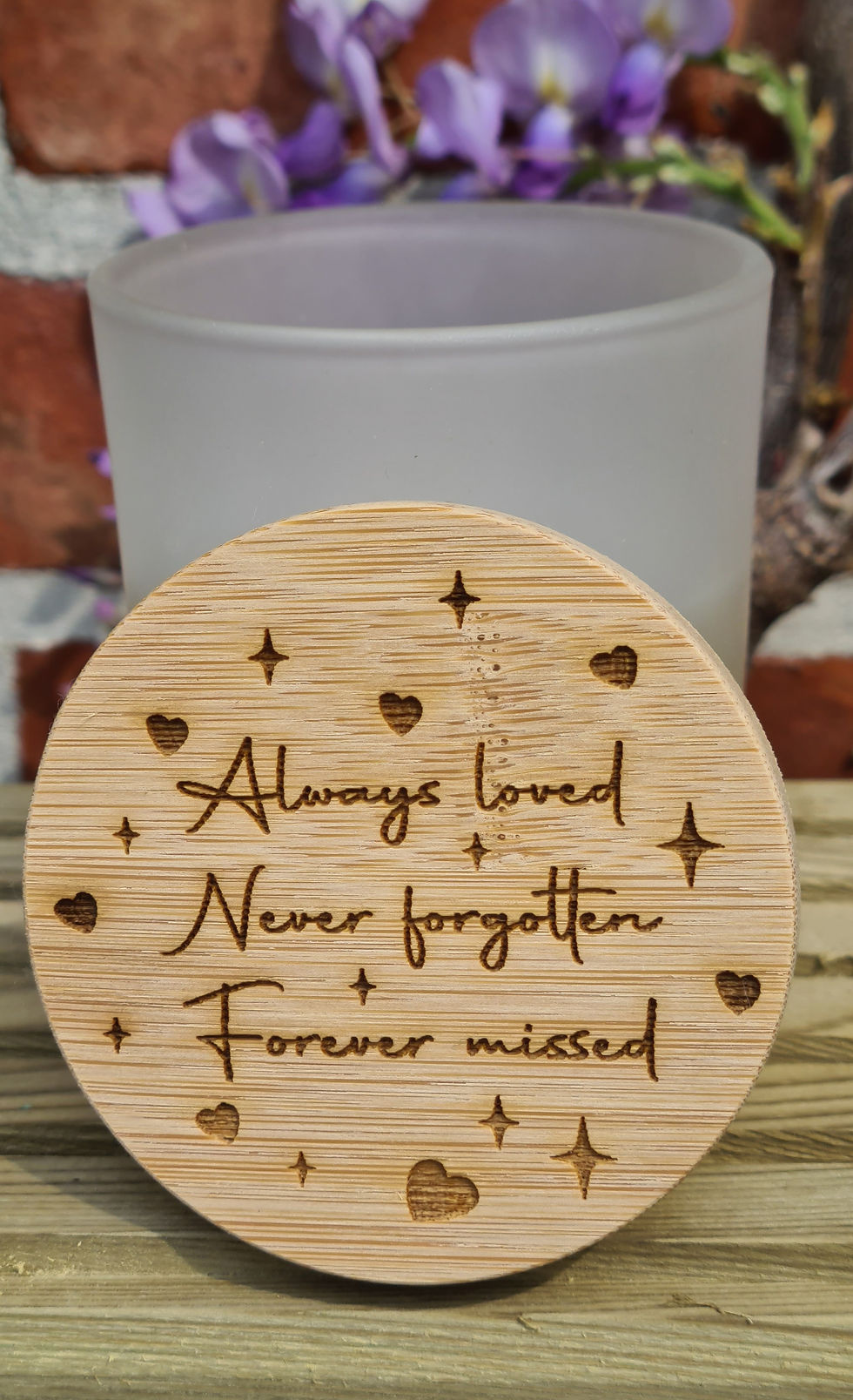 Thumbnail: Geurkaars vanille: Always loved Never forgotton Forever missed