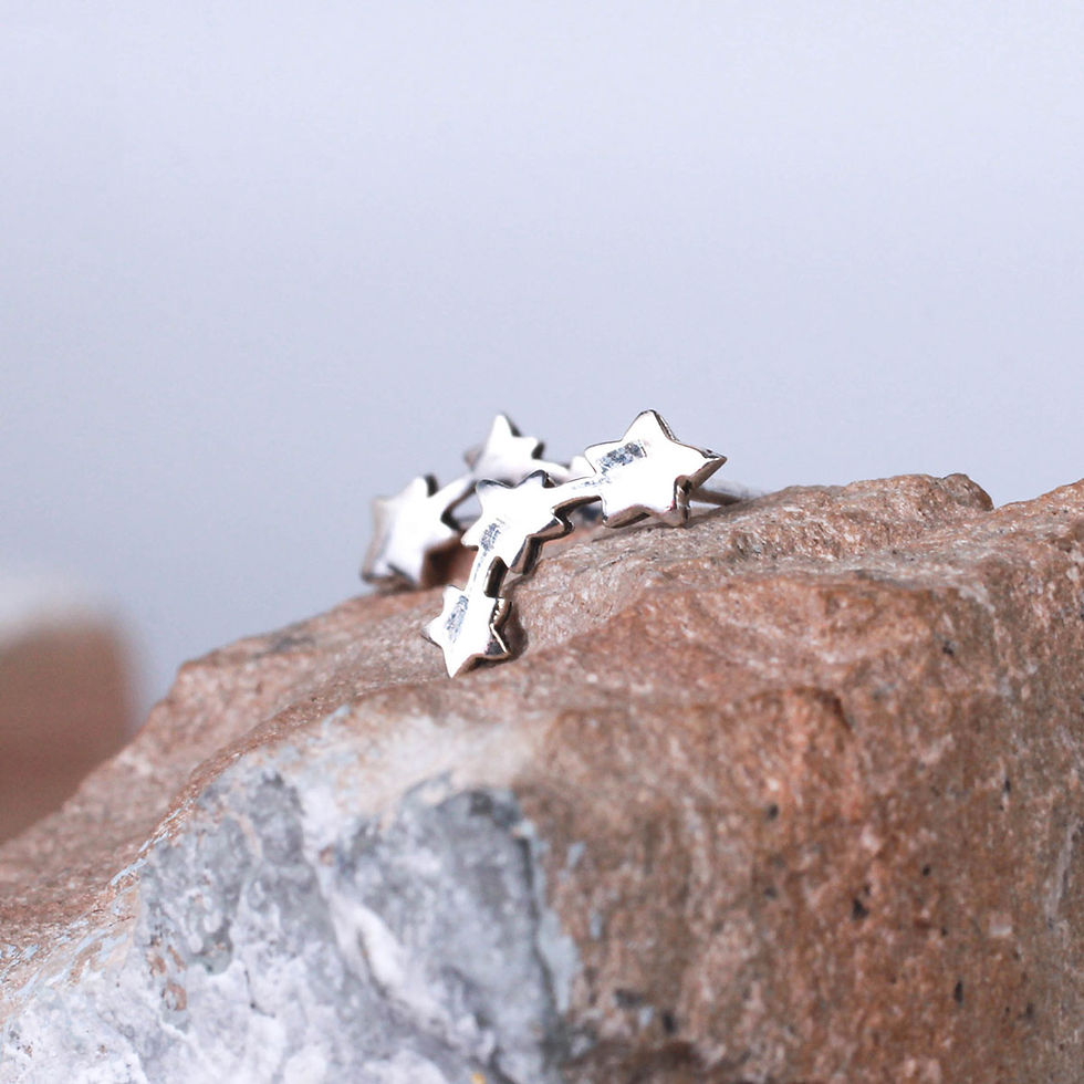 Thumbnail: Tiny Stud Star Earrings • Dainty Earrings • Sterling Silver Earrings •