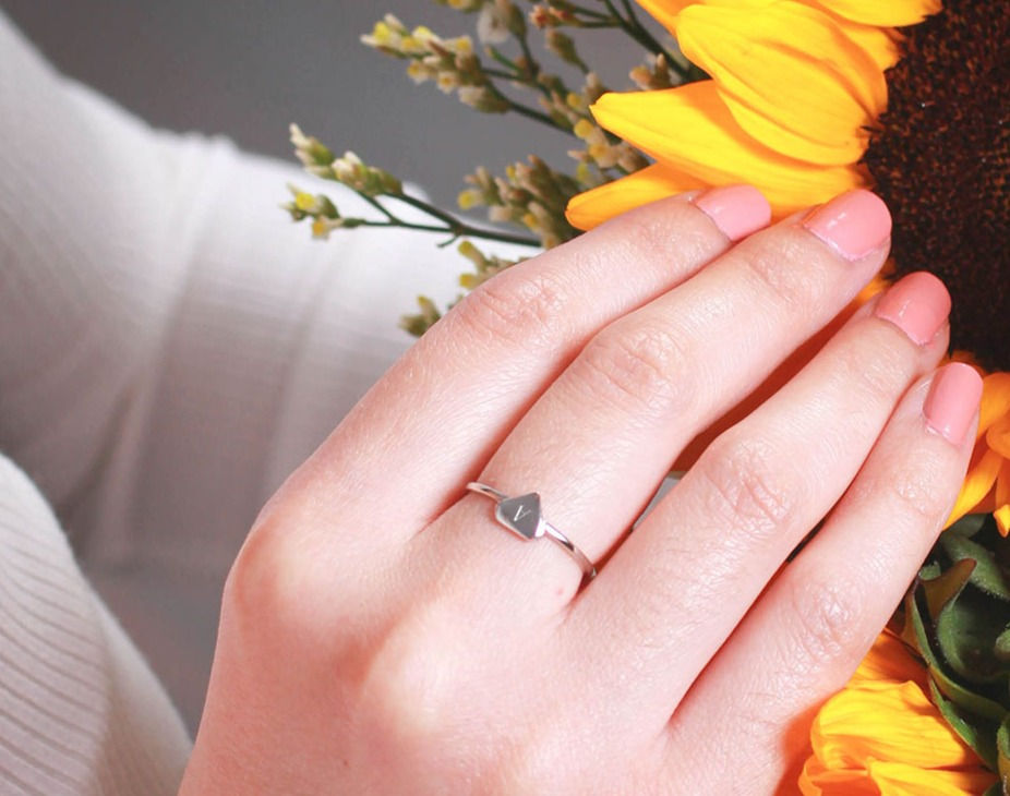 Silver Diamond Shaped Ring