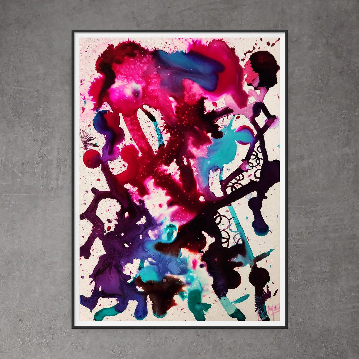 Gatekeeper – Original Abstract Alcohol Ink Painting on Paper | Modern Wall Art