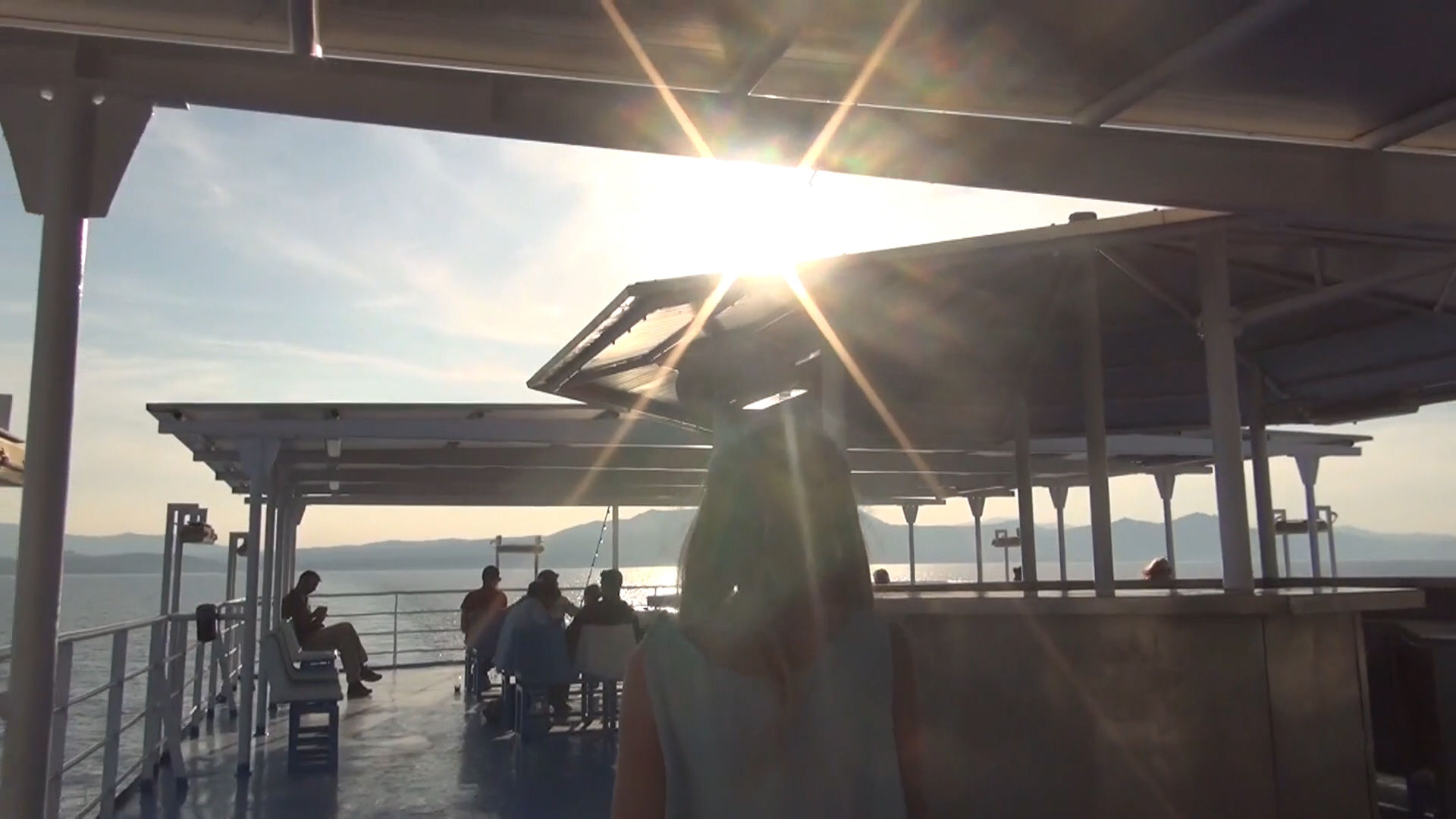 Rafina port and trip on Ferryboat, Greece