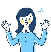 喜ぶ女性