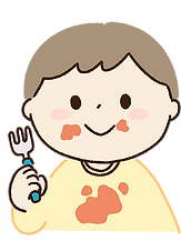 食事中の子どもイラスト