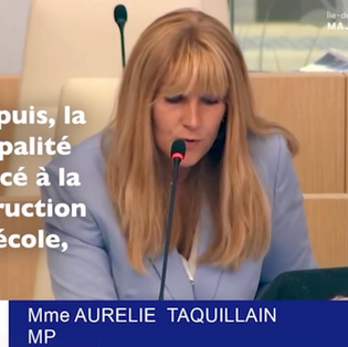 Aurélie Taquillain à la région le 24 septembre, pour défendre le projet de l'École européenne à Courbevoie. C'est un facteur d'attractivité et de réussite, une chance pour les familles de Courbevoie. Comme toujours, Aurélie Taquillain défend les familles et l'intérêt général contre certains mauvais choix pris par l'éxécutif local.