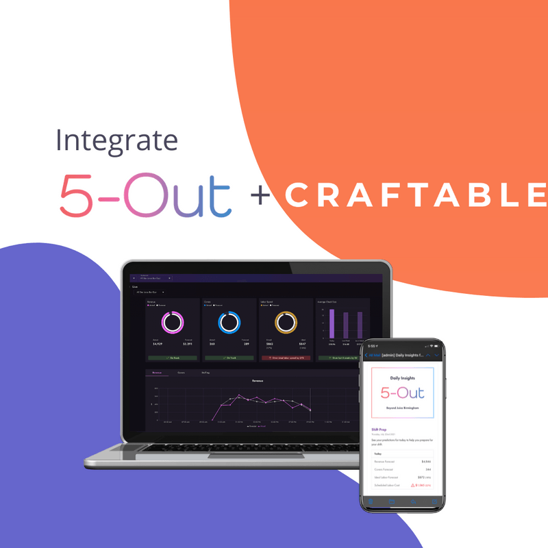 Craftable Restaurant Software Exciting Partnership Announcement: 5-Out Teams Up with Craftable to ...