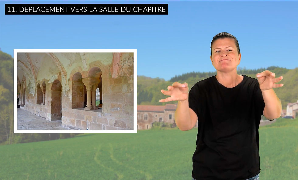 Capture d'écran d'une vidéo de visite en LSF