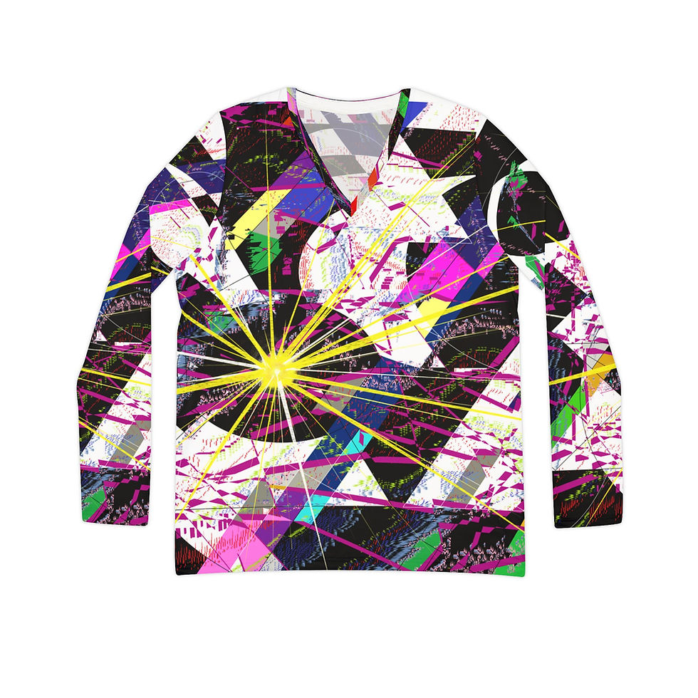 Women's Long Sleeve V-neck Shirt (AOP)