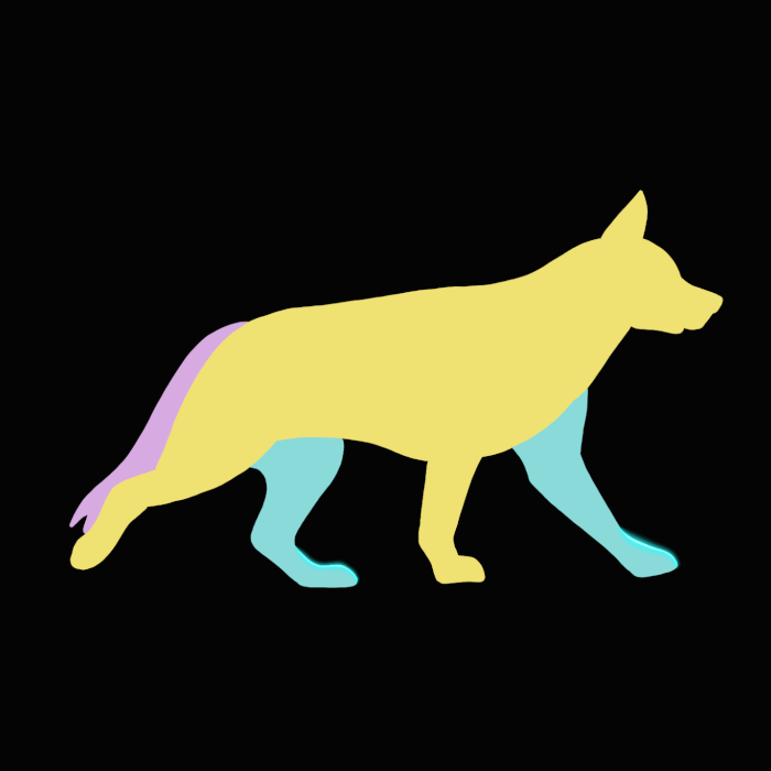 Dog Silhouette Walk.gif