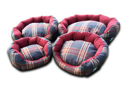 deluxe oval dog bed granite check uk