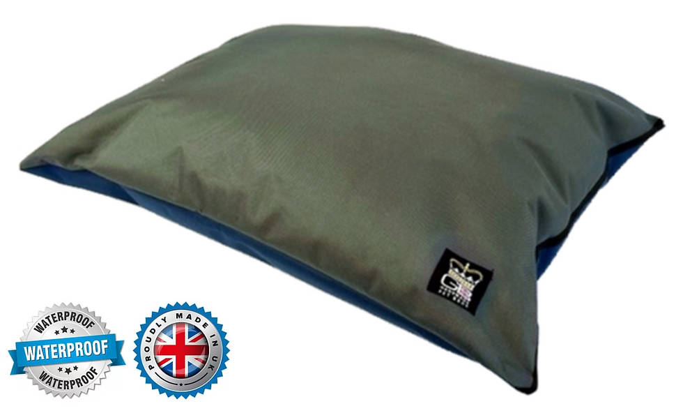 Wholesale 2 Tone Waterproof Cushion Fibre Bed - Grey & Navy
