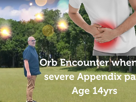 14yrs old 1982 orb encounter when in severe pain