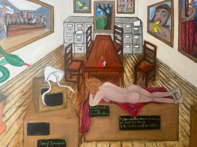 48x36 symbolic oil painting from a 78 painting collection created by Amanda Potter. Tarot Artwork Oil Painting.