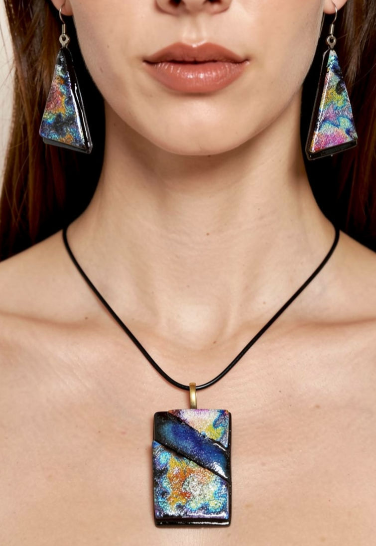 Thumbnail: Pretty N' Pieces- Dichroic Fused Glass Jewelry