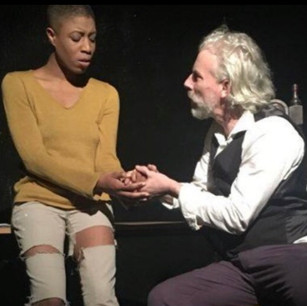 As Captain Ahab with Tsebiyah as Pip in MOBY DICK (REHEARSED) by Orson Welles