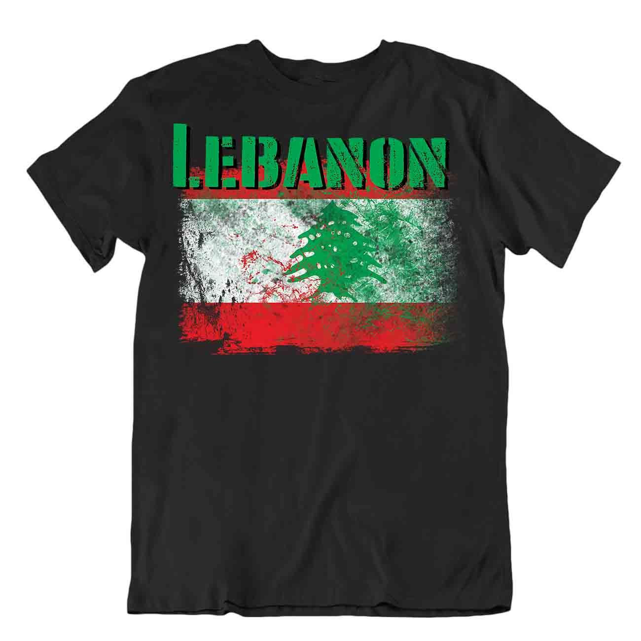 חולצת דגל מדינת לבנון Lebanon State Flag T-shirt