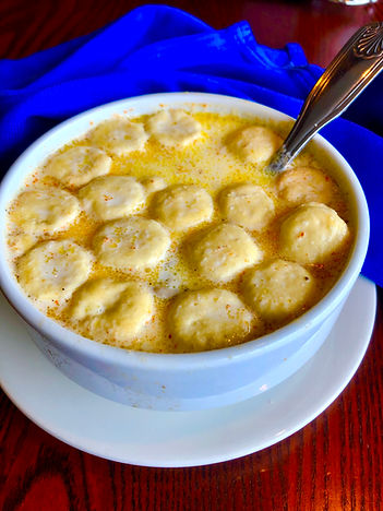 Hot Oyster Stew made with freshly caught oysters is a favorite here at Kent Narrows in the Wintertime.