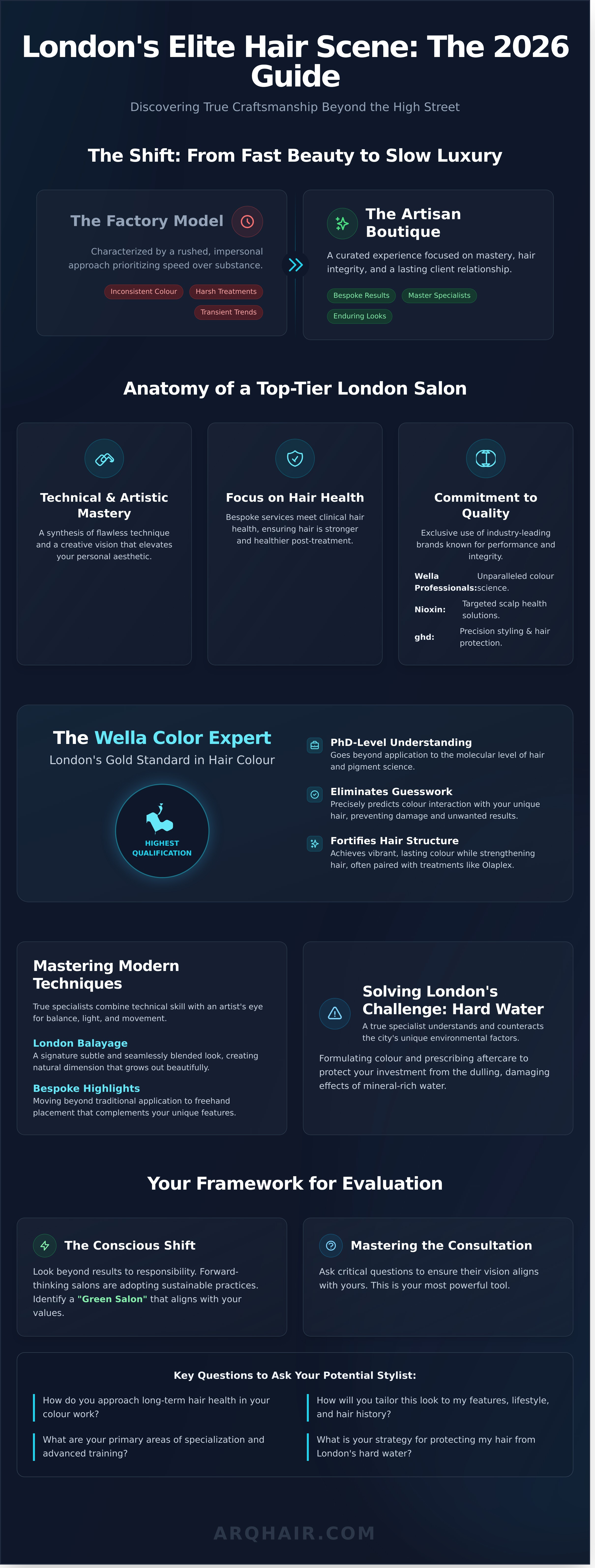 Hairdressers london infographic - visual guide