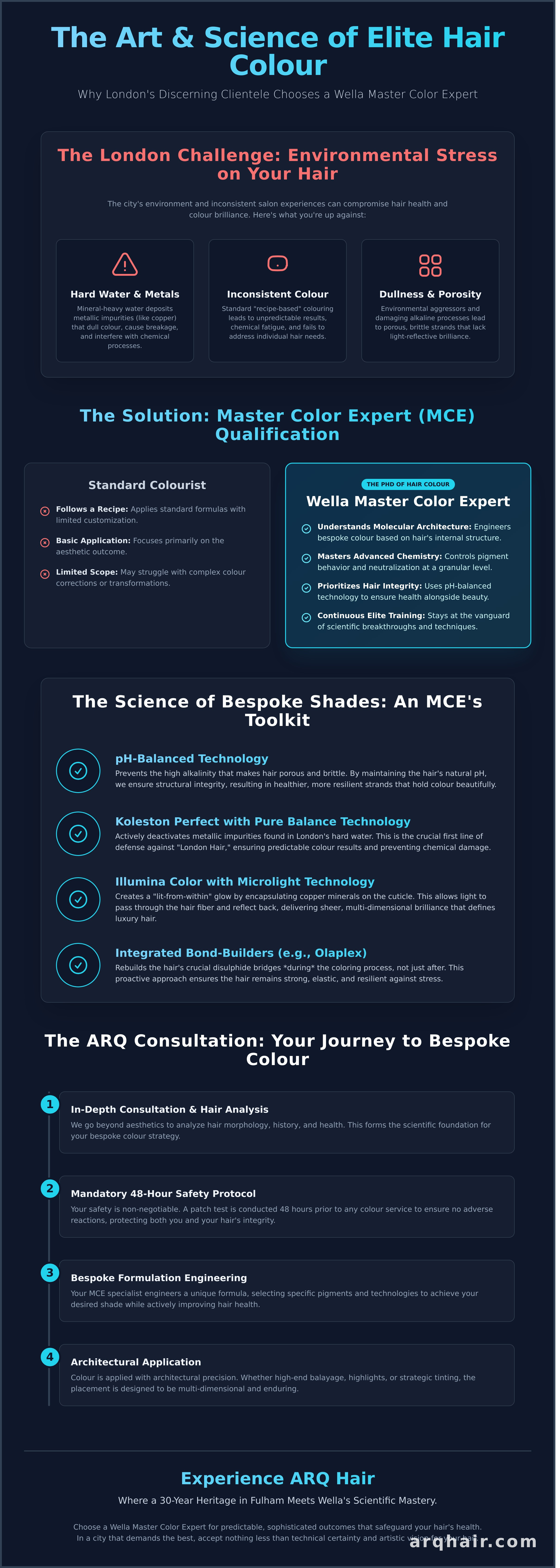 Wella color expert London infographic - visual guide