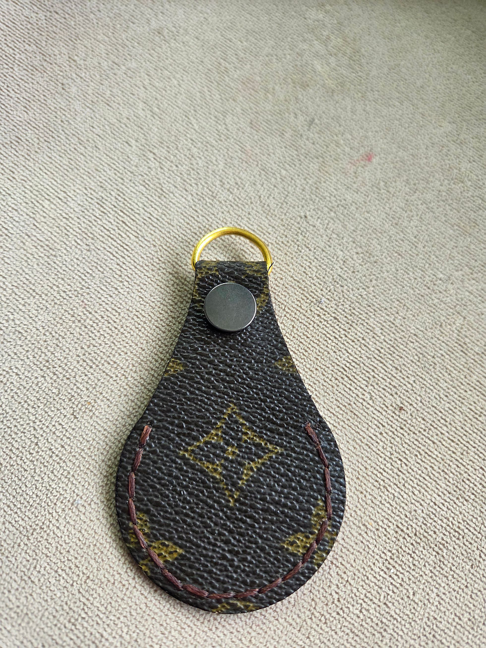 Thumbnail: Air Tag L V Monogram holder charm or key ring