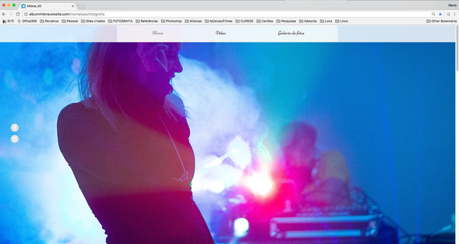 Site criado para festa da Milena