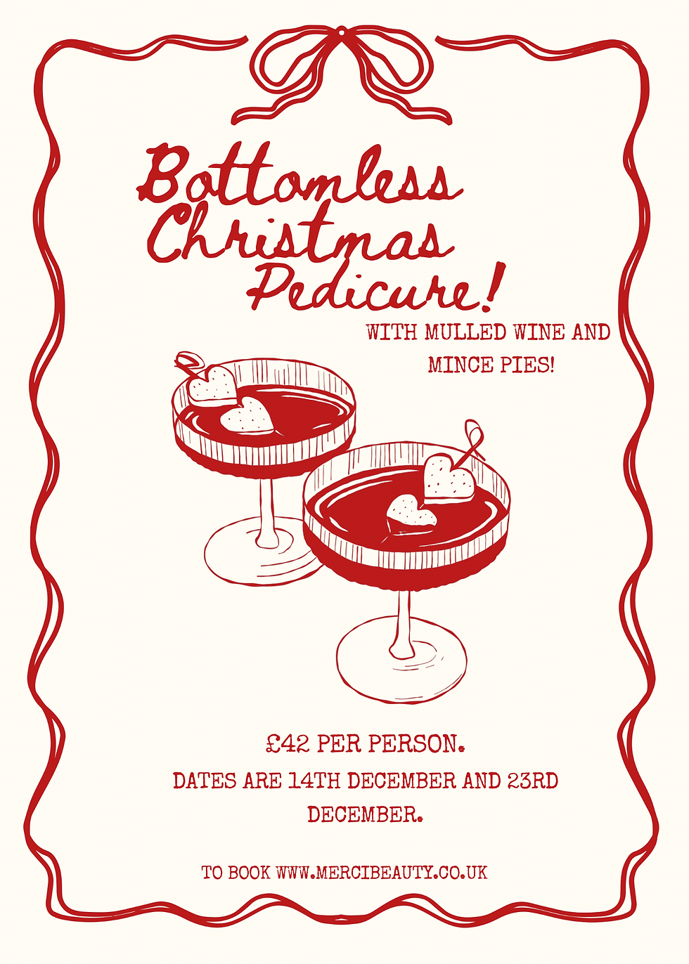 Bottomless Mulled Wine & Mince Pies Pedicure