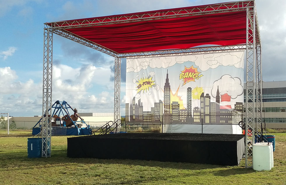 Comic Book Mesh Vinyl Banner