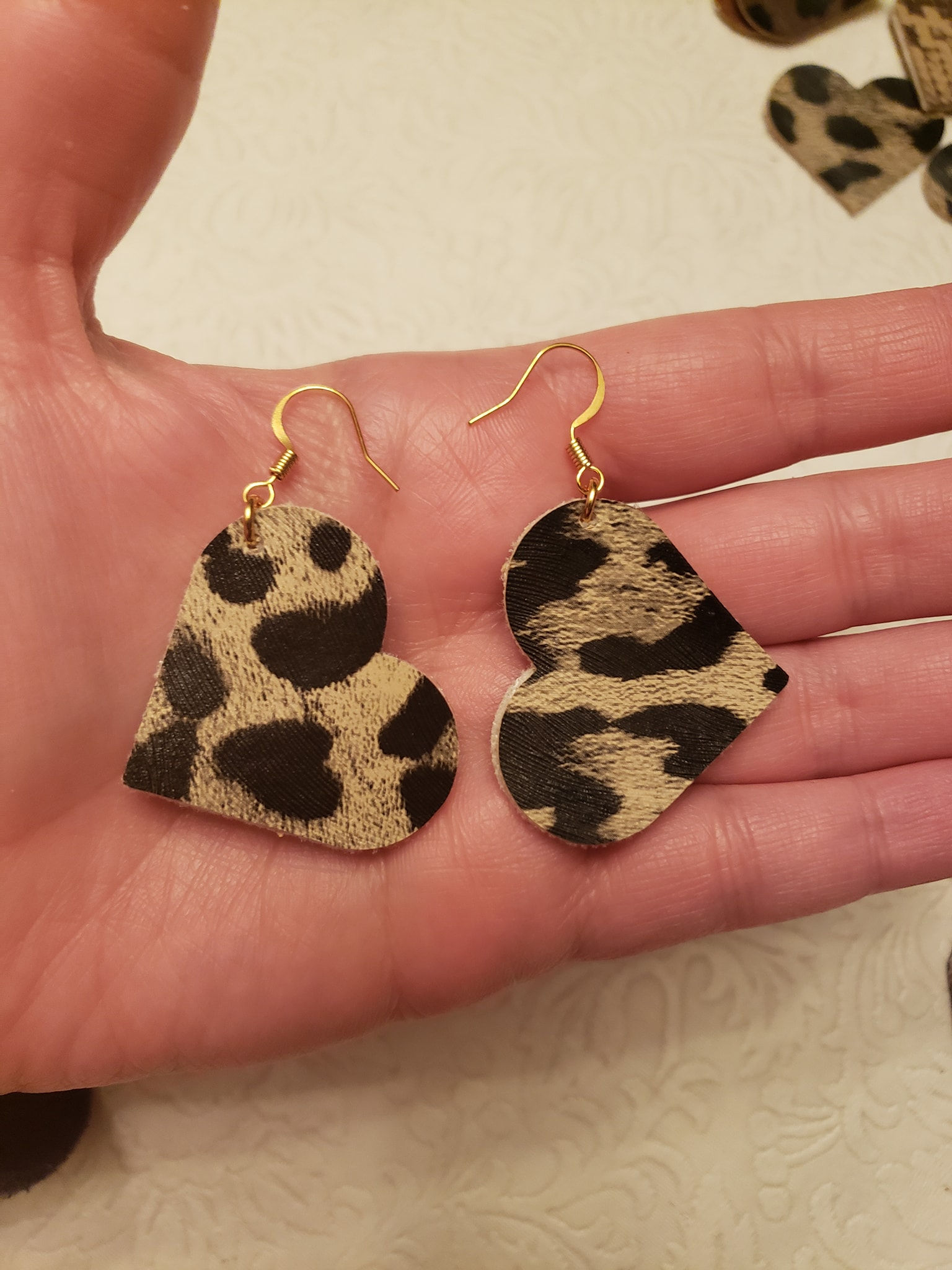 Tan Leopard Earrings