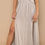 Thumbnail: Sleeveless Racerback Back Zipper Front Slit Knit Maxi Dress