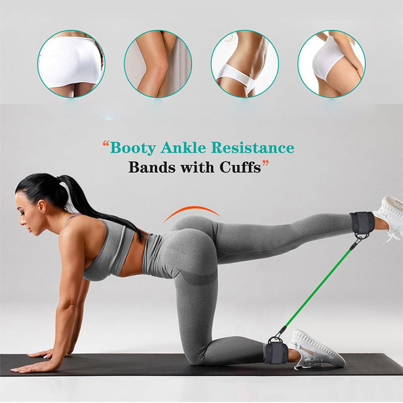 Miniatura: Ankle Strap Resistance Bands Hip Leg Strength Pull Rope Fitness Elastic Training