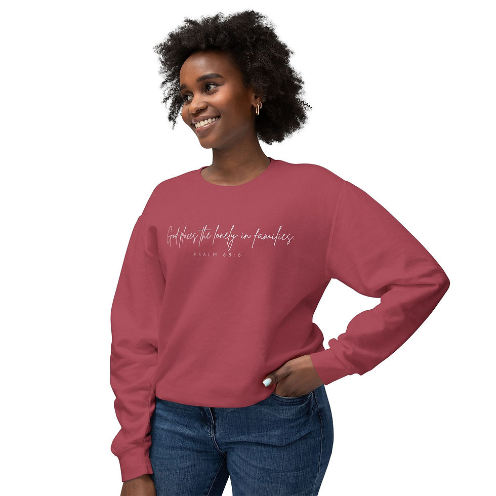 Thumbnail: "God Places the Lonely" Crewneck Sweatshirt - Connected Families