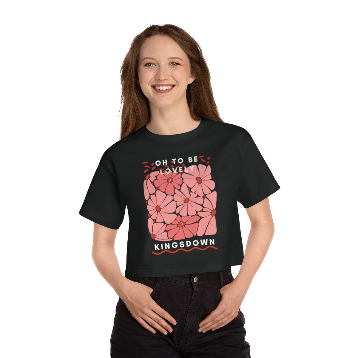 Oh to be Lovely Champion Women's Heritage Cropped T-Shirt