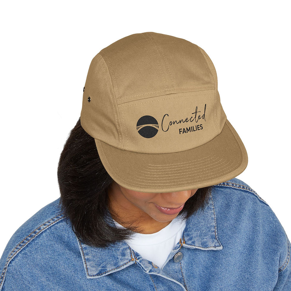 Thumbnail: Connected Families Embroidered 5-Panel Cap — Casual Family Logo Hat