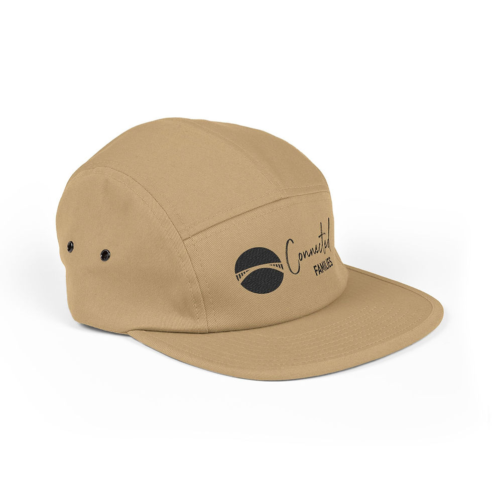 Thumbnail: Connected Families Embroidered 5-Panel Cap — Casual Family Logo Hat