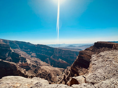 Wadi Ghul Al Hajar Mountains Oman photo by Jerilyn Forsythe