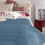 Miniatura: Blumarine Copriletto Trapuntato Matrimoniale Note Blu B455