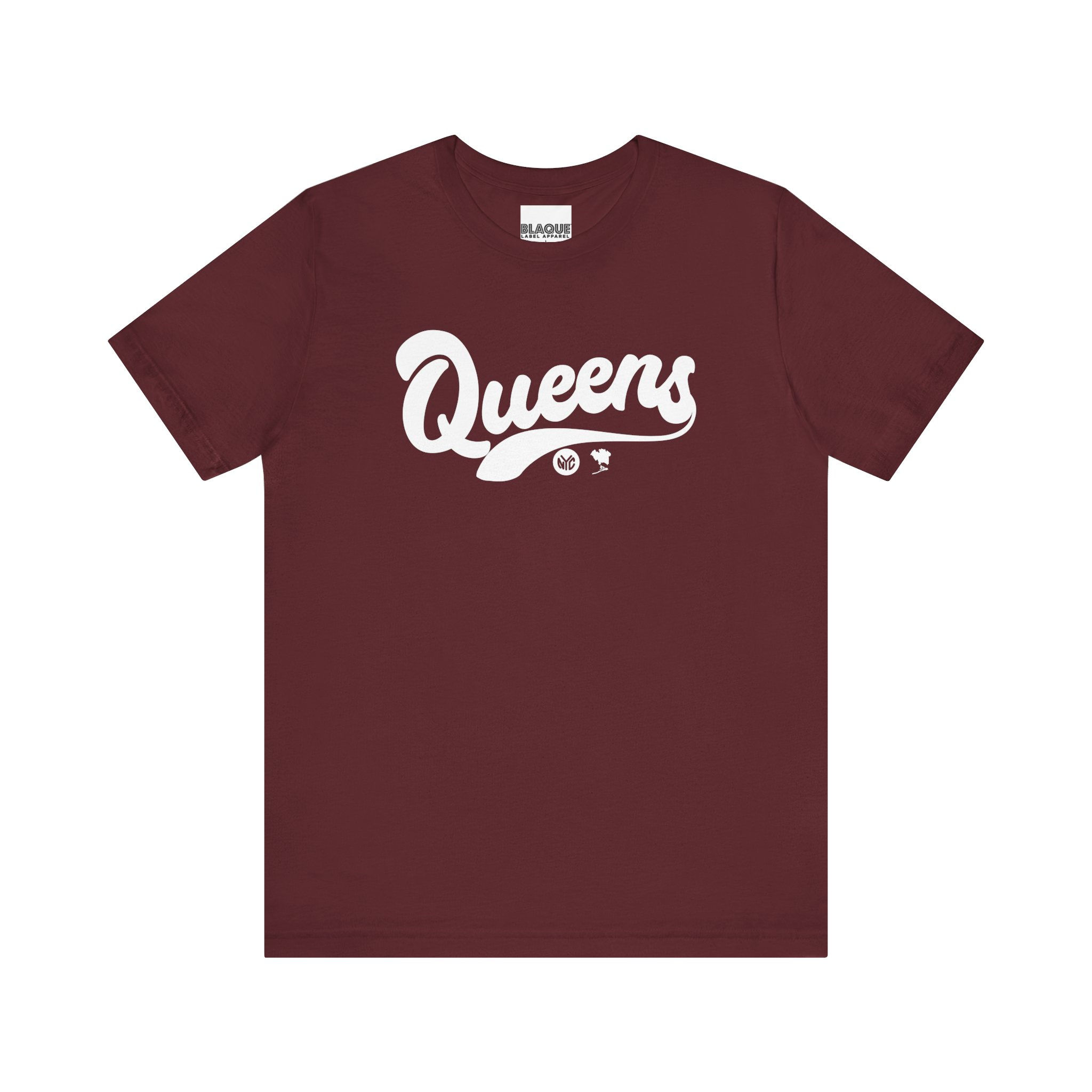 Queens On The Map T-shirt Maroon